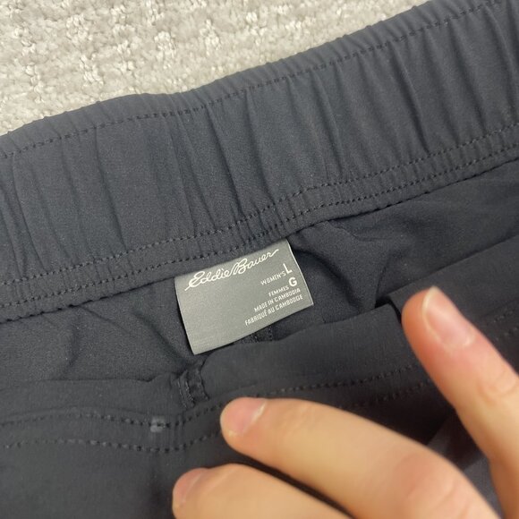 Eddie Bauer Womens Size L Black Tech Traveler Pants Performance Hiking Outdoor - Picture 4 of 8